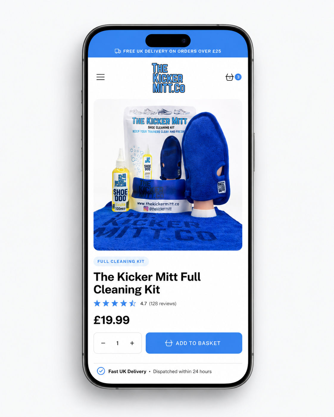 The Kicker Mitt Co mobile product page